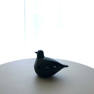 イッタラ(iittala)のSnow Bunting ブラック Oiva Toikka バード 箱なし(置物)