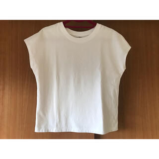 ユニクロ(UNIQLO)のユニクロ UNIQLO Uネック 半袖 フレンチスリーブ 白Tシャツ カットソー(Tシャツ(半袖/袖なし))
