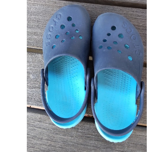 crocs(クロックス)のRママ様専用　Used クロックスc13（約１９ｃｍ） キッズ/ベビー/マタニティのキッズ靴/シューズ(15cm~)(サンダル)の商品写真