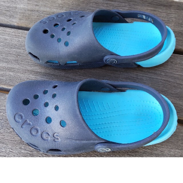 crocs(クロックス)のRママ様専用　Used クロックスc13（約１９ｃｍ） キッズ/ベビー/マタニティのキッズ靴/シューズ(15cm~)(サンダル)の商品写真