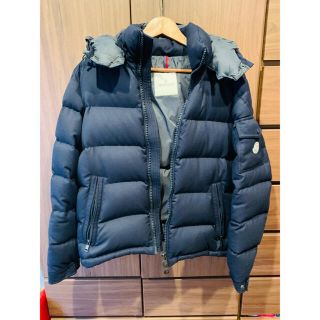 モンクレール(MONCLER)の美品 MONCLER モンクレール モンジュネーブル ネイビー ウール サイズ2(ダウンジャケット)