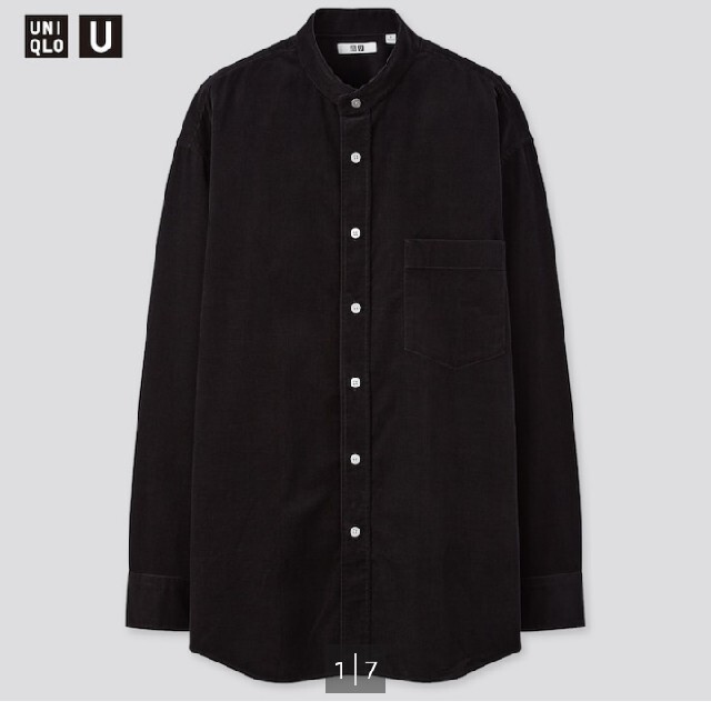 UNIQLO(ユニクロ)のコーデュロイワイドフィットスタンドカラーシャツ メンズのトップス(シャツ)の商品写真