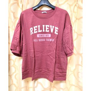 コルザ(COLZA)の新品　ハニーズ　コルザ　ボリューム袖Tシャツ　オレンジ　L(Tシャツ(半袖/袖なし))