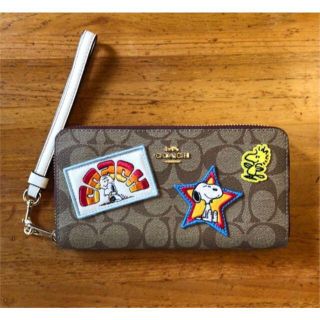 コーチ(COACH)のcoach×peanuts ロングウォレット ワッペン 長財布(財布)