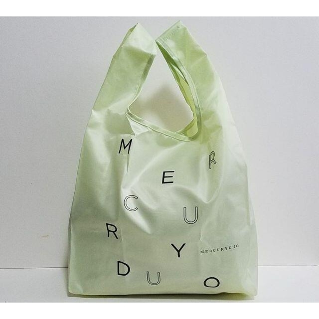MERCURYDUO(マーキュリーデュオ)の【雑誌付録】ライムグリーン色エコバッグ【MORE モア】 レディースのバッグ(エコバッグ)の商品写真