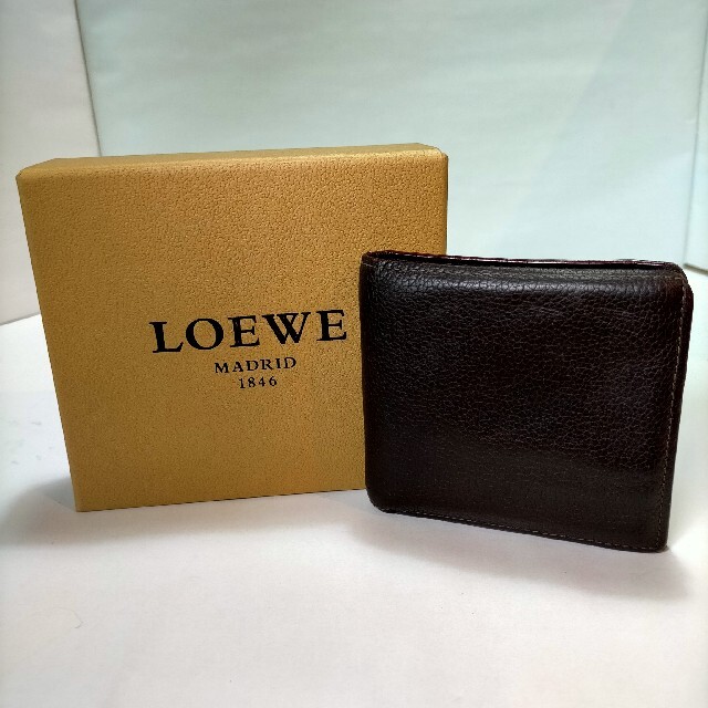 ロエベ LOEWE 二つ折り財布 ブラウン