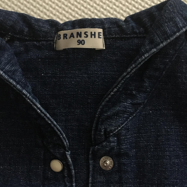 Branshes(ブランシェス)のデニムワンピ　サイズ90 キッズ/ベビー/マタニティのキッズ服女の子用(90cm~)(ワンピース)の商品写真