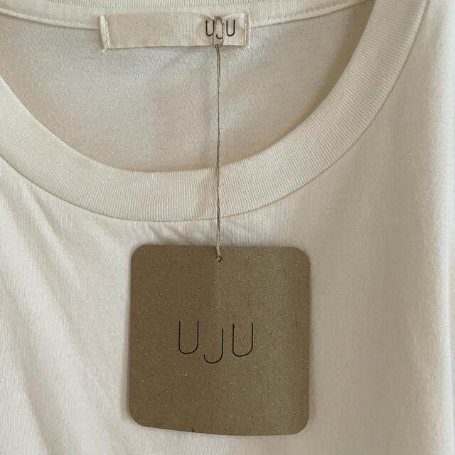[未使用] UJU - ソフト変形プリーツTシャツ