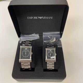 エンポリオアルマーニ(Emporio Armani)の【状態良】エンポリオアルマーニ ペアウォッチ AR-9003MLレクタンギュラー(腕時計(アナログ))