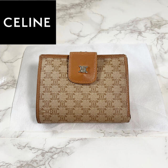 CELINE セリーヌ ヴィンテージ マカダム M08 がま口 二つ折り財布美品 | フリマアプリ ラクマ