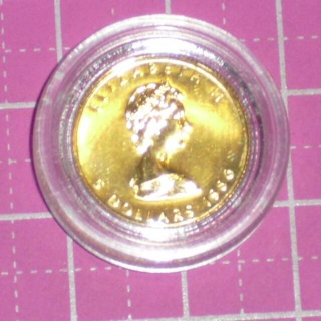 美術品/アンティーク★カナダ金貨★　カナダ・メイプルリーフ金貨　１/１０ｏｚ　1986年銘