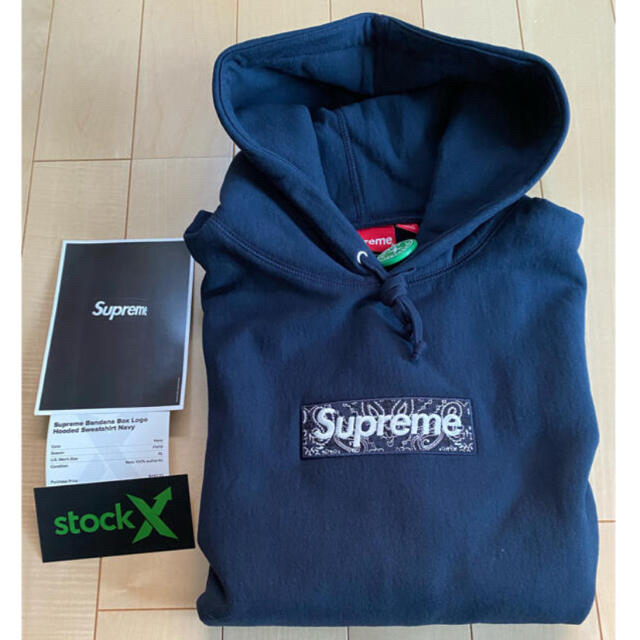 新品 supreme bandana box logo hooded XLサイズ