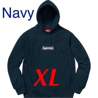 シュプリーム(Supreme)の【ＸＬ】Supreme Bandana Box Logo Hoodie Navy(パーカー)