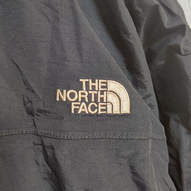 美品US規格ノースフェイスナイロンジャケットハイベント刺繍ロゴブラック（黒）XLジャケット