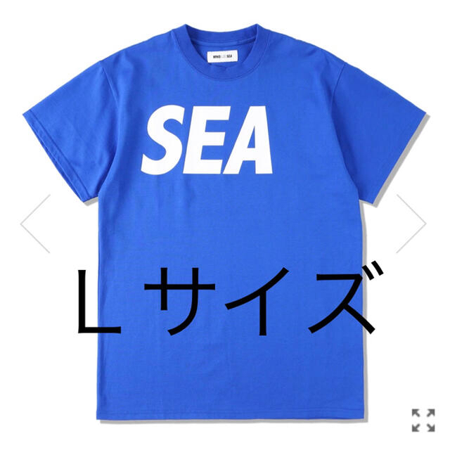 SEA(シー)の【新品Ｌ】WIND AND SEA Tシャツ ブルー デカロゴT メンズのトップス(Tシャツ/カットソー(半袖/袖なし))の商品写真