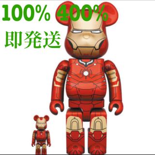 メディコムトイ(MEDICOM TOY)のBE@RBRICK IRON MAN MARK III 100％ & 400％(キャラクターグッズ)