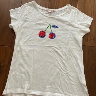 ボンポワン(Bonpoint)の【美品】ボンポワン　さくらんぼ　スパングル　Tシャツ　8A(Tシャツ/カットソー)