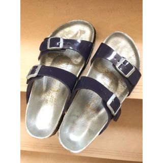 ビルケンシュトック(BIRKENSTOCK)のビルケン パピリオ インソール シルバー レア 36、23cm(サンダル)