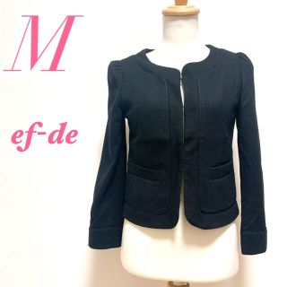 ef-de - ef-de エフデ ジャケット ノーカラー フォーマル ブラックの ... エフデ ノーカラージャケット