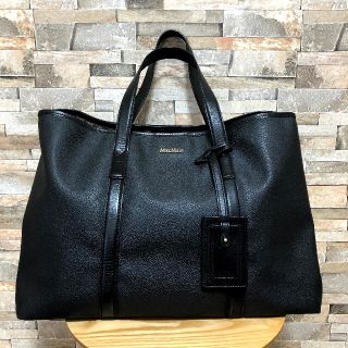 マックスマーラ(Max Mara)の【美品】Max Maraマックスマーラトートバック レザー ブラック(トートバッグ)