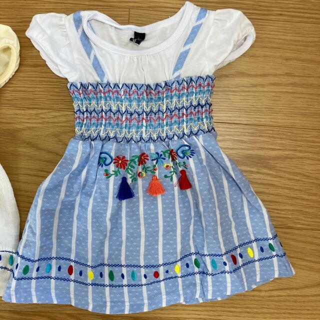 美品　ワンピース　双子セット キッズ/ベビー/マタニティのキッズ服女の子用(90cm~)(ワンピース)の商品写真