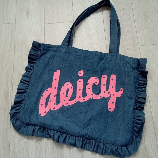 deicy(デイシー)のdeicyデイシーデニムフリルトートバッグショッピングバッグエコバッグ送料無料 レディースのバッグ(トートバッグ)の商品写真