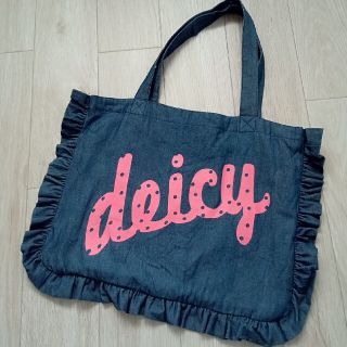 デイシー(deicy)のdeicyデイシーデニムフリルトートバッグショッピングバッグエコバッグ送料無料(トートバッグ)