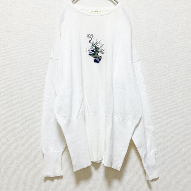 ▼ semoh bonsai white knit ▼ メンズのトップス(ニット/セーター)の商品写真