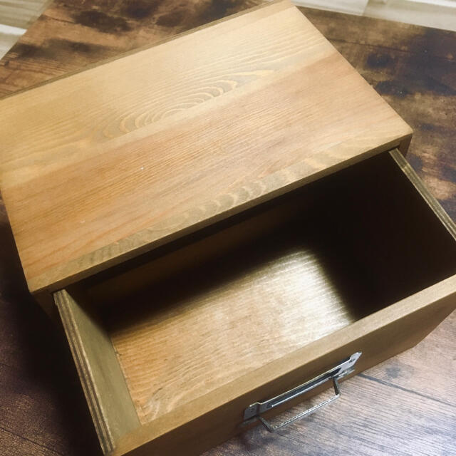 ドロワーボックス　木製　アンティーク ハンドメイドのインテリア/家具(インテリア雑貨)の商品写真