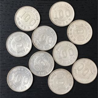 昭和39年　東京オリンピック　100円記念硬貨10枚(貨幣)