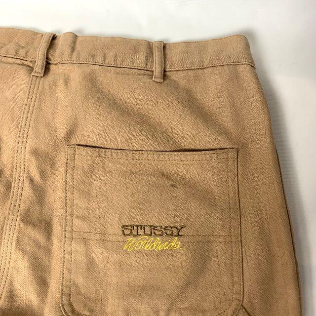 STUSSY(ステューシー)の紺タグ 90s オールド ステューシー ストライプ ペインターパンツ 30 メンズのパンツ(ペインターパンツ)の商品写真