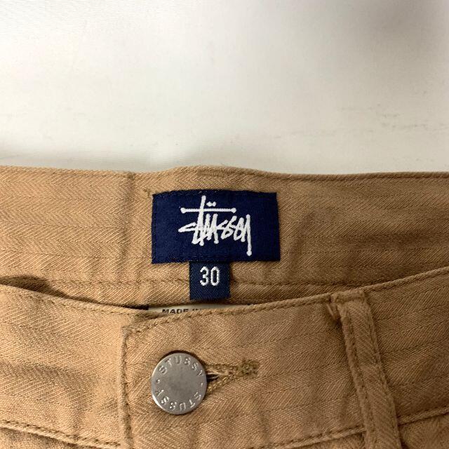 STUSSY(ステューシー)の紺タグ 90s オールド ステューシー ストライプ ペインターパンツ 30 メンズのパンツ(ペインターパンツ)の商品写真