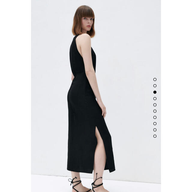 ZARA(ザラ)のリネン ワンピース レディースのワンピース(ロングワンピース/マキシワンピース)の商品写真