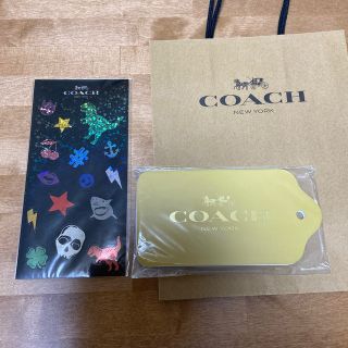 コーチ(COACH)の【新品未使用】COACH コーチ　★付箋メモ📝　★シール★ショップ袋付き(ノート/メモ帳/ふせん)