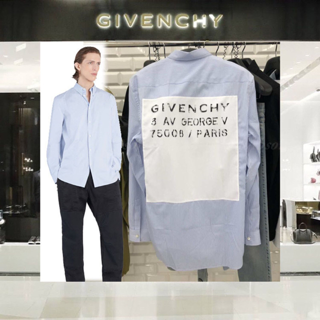 美品GIVENCHYジバンシー バックプリント シャツ