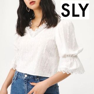 スライ(SLY)の最終価格　SLY スライ　レース　ブラウス(シャツ/ブラウス(長袖/七分))