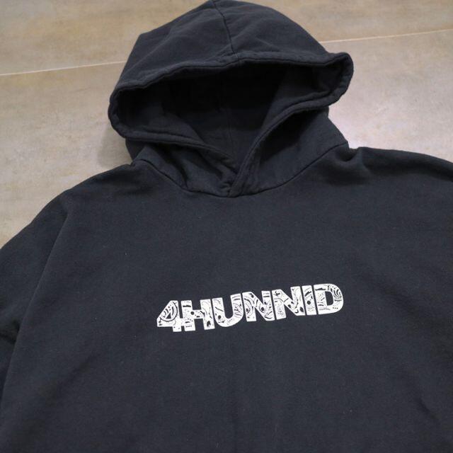 新品☆4HUNNID(フォーハニッド) スエット フードパーカー-