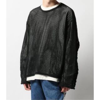 ジエダ(Jieda)のJieDa MESH L/S T-SHIRT BLACK 1(Tシャツ/カットソー(七分/長袖))