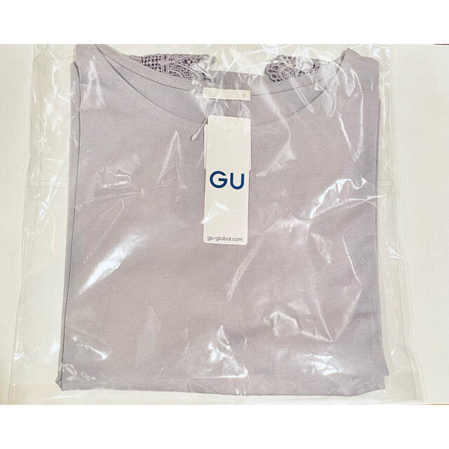 GU(ジーユー)のGU レーストリムデザインT(ノースリーブ) レディースのトップス(Tシャツ(半袖/袖なし))の商品写真