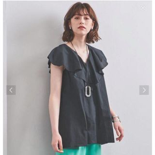 ユナイテッドアローズ(UNITED ARROWS)のラッフル ノースリーブ ブラウス(シャツ/ブラウス(半袖/袖なし))