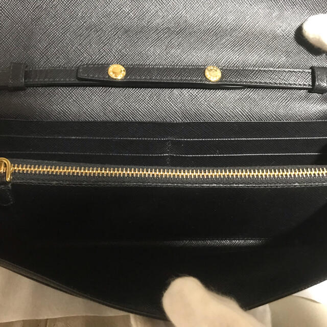 【極美品】PRADA チェーンウォレット　ショルダーバッグ　サファイアーノレザー