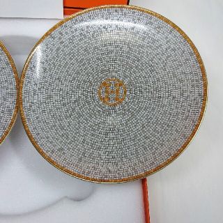 エルメス モザイク ヴァンキャトル BBプレート皿( 16cm ) × 2枚!