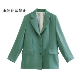 ザラ(ZARA)の🎐8月新作🍧5179◆green グリーン テーラードジャケット ブレザー (テーラードジャケット)