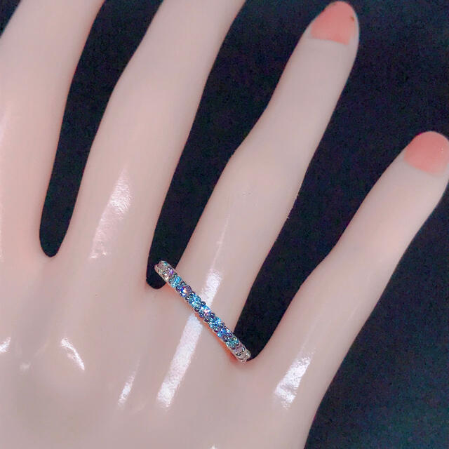 天然 ピンクダイヤモンド ハーフエタニティリング PT900 希少 ピンクダイヤ レディースのアクセサリー(リング(指輪))の商品写真