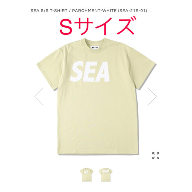 WIND AND SEA ロゴTシャツ　PARCHMENT-WHITE