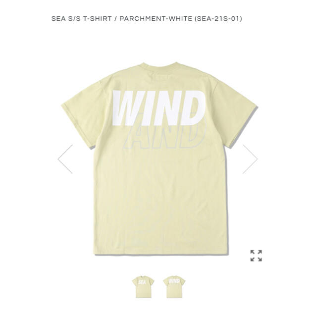 WIND AND SEA ロゴTシャツ　PARCHMENT-WHITE メンズのトップス(Tシャツ/カットソー(半袖/袖なし))の商品写真