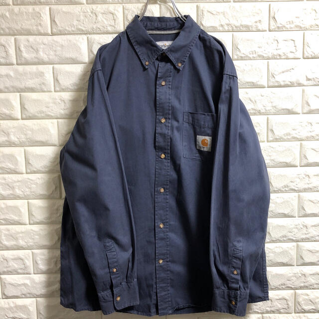 carhartt(カーハート)のカーハート  ワークシャツ　長袖シャツ　メンズXLサイズ相当 メンズのトップス(シャツ)の商品写真