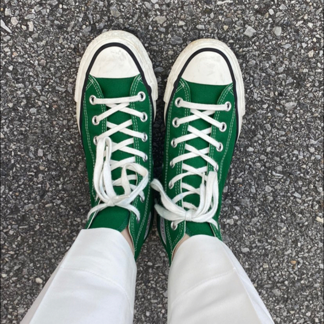 CONVERSE(コンバース)のコンバース　ハイカット　緑【converse】 レディースの靴/シューズ(スニーカー)の商品写真