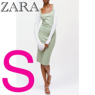 ザラ(ZARA)のミディ丈キャミソールワンピース(ひざ丈ワンピース)