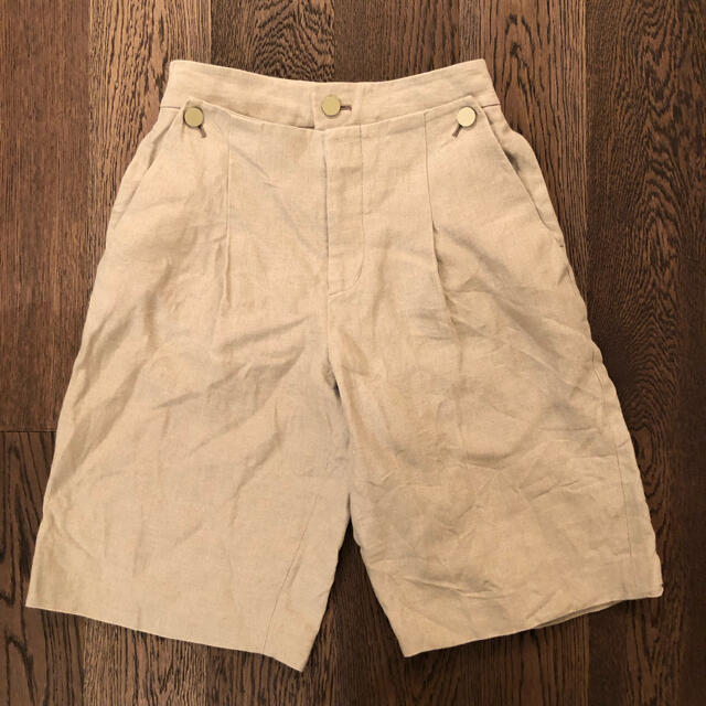 店舗良いパンツebure エブール リネン ハーフパンツ - airsoftalbasit.com